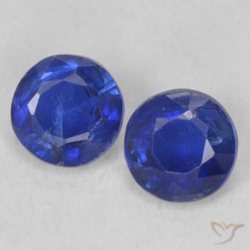 0.53ctw Naturel Bleu foncé Disthène, Tour, VS-SI