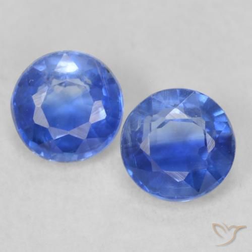 0.54ctw Naturel Bleu franc Disthène, Tour, VS-SI