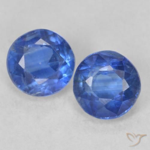 0.57ctw Naturel Bleu foncé Disthène, Tour, VS-SI