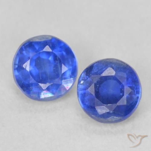 0.51ctw Naturel Bleu franc Disthène, Tour, VS-SI