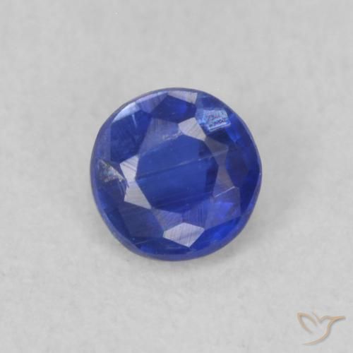 Cyanite bleue naturelle coupe roude, 0,26 ct, VS-SI