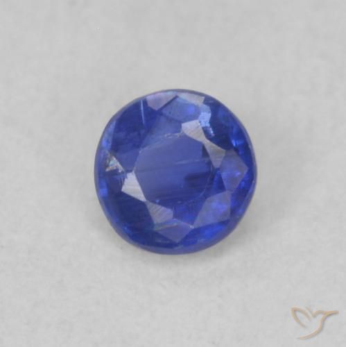 Cyanite bleue naturelle coupe roude, 0,26 ct, VS-SI