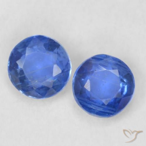 0.48ctw Naturel Bleu foncé Disthène, Tour, VS-SI