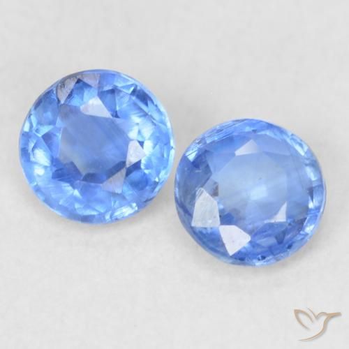 0.44ctw Naturel Bleu marine léger Disthène, Tour, VS-SI