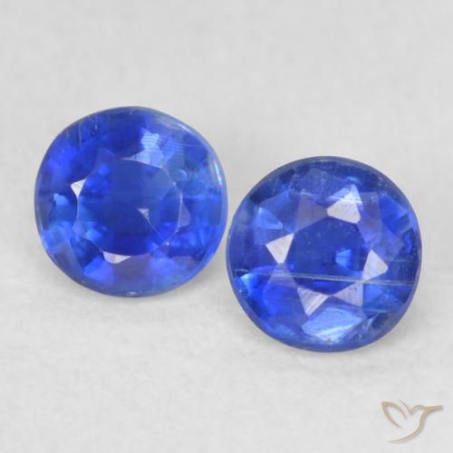 0.47ctw Naturel Bleu foncé Disthène, Tour, VS-SI