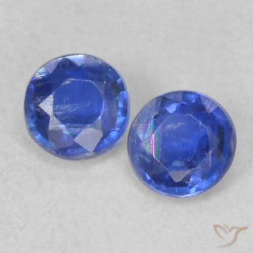 0.46ctw Naturel Bleu franc Disthène, Tour, VS-SI