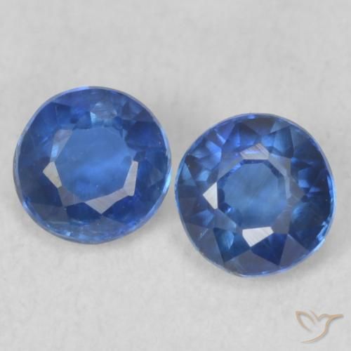 0.56ctw Naturel Bleu foncé Disthène, Tour, VS-SI