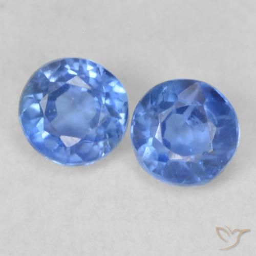 0.53ctw Naturel Bleu bébé Disthène, Tour, Translucide