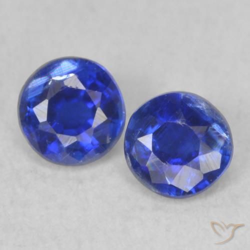 0.45ctw Naturel Bleu foncé Disthène, Tour, VS-SI