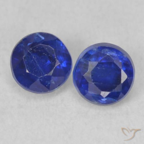 0.58ctw Naturel Bleu marine Disthène, Tour, VS-SI