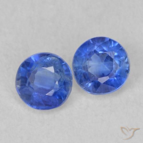 0.58ctw Naturel Bleu franc Disthène, Tour, VS-SI