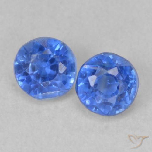 0.69ctw Naturel Bleu azur profond Disthène, Tour, VS-SI