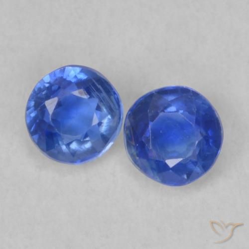 0.52ctw Naturel Bleu foncé Disthène, Tour, VS-SI