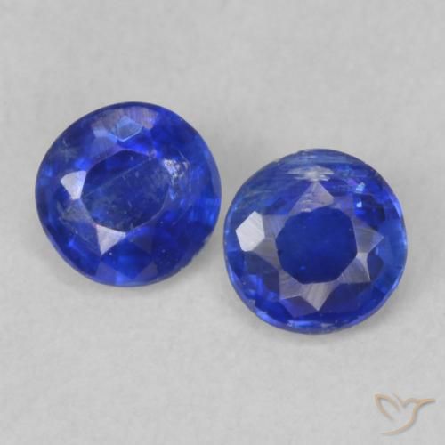 0.46ctw Naturel Bleu foncé Disthène, Tour, VS-SI