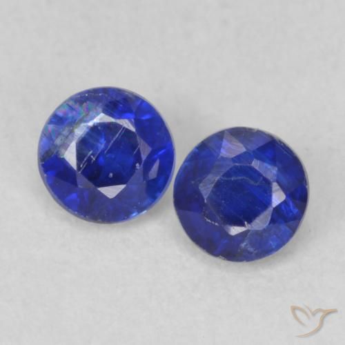0.55ctw Naturel Bleu marine Disthène, Tour, VS-SI