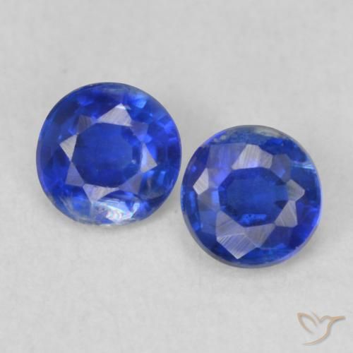 0.46ctw Naturel Bleu foncé Disthène, Tour, VS-SI