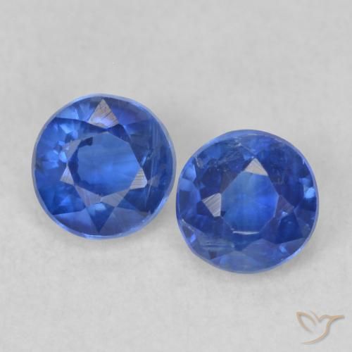 0.57ctw Naturel Bleu marine léger Disthène, Tour, VS-SI