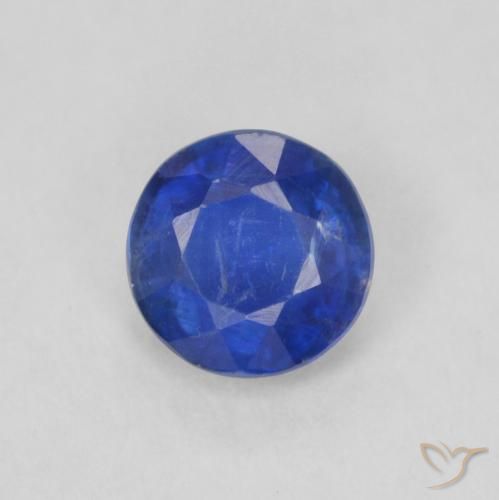 0.36ct Naturel Bleu marine Disthène, Tour, SI