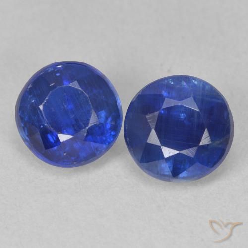 1.62ctw Naturel Bleu marine Disthène, Tour, SI