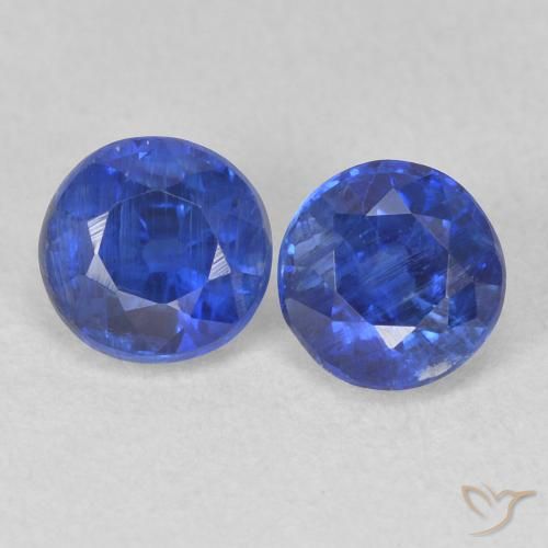 1.39ctw Naturel Bleu franc Disthène, Tour, SI