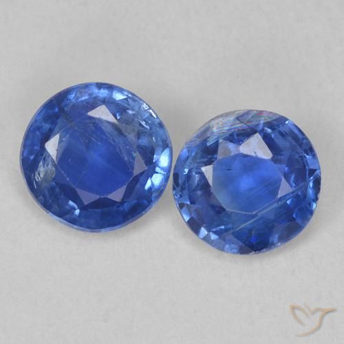 1.02ctw Naturel Bleu marine Disthène, Tour, SI