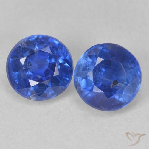 1.69ctw Naturel Bleu franc Disthène, Tour, SI