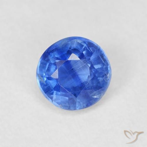 0.42ct Naturel Bleu marine moyen Disthène, Tour, SI