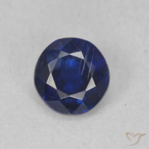 0.42ct Naturel Bleu foncé Disthène, Tour, SI