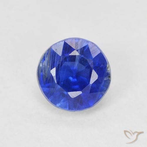 0.45ct Naturel Bleu foncé Disthène, Tour, SI