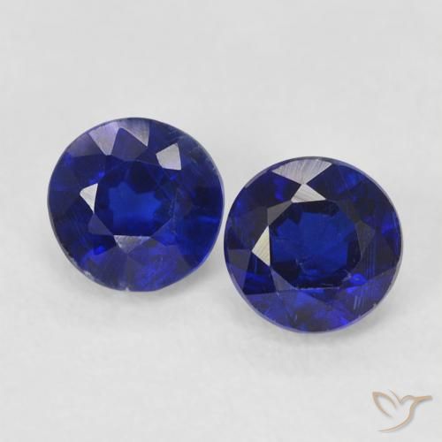 0.90ctw Naturel Bleu foncé Disthène, Tour, VS-SI