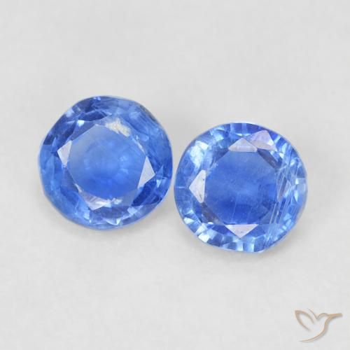 0.74ctw Naturel Bleu clair Disthène, Tour, SI