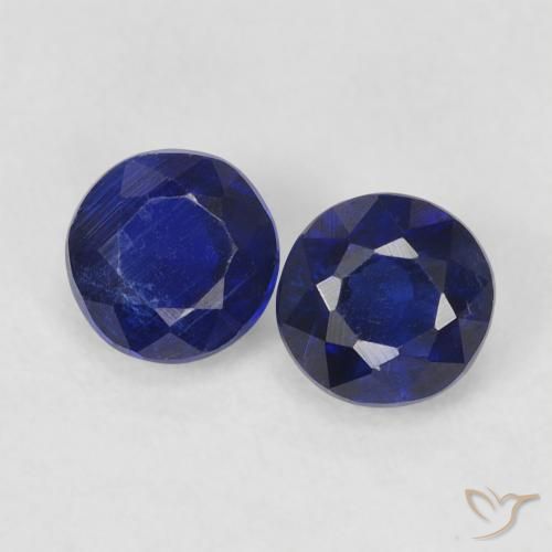 0.86ctw Naturel Bleu foncé Disthène, Tour, VS-SI
