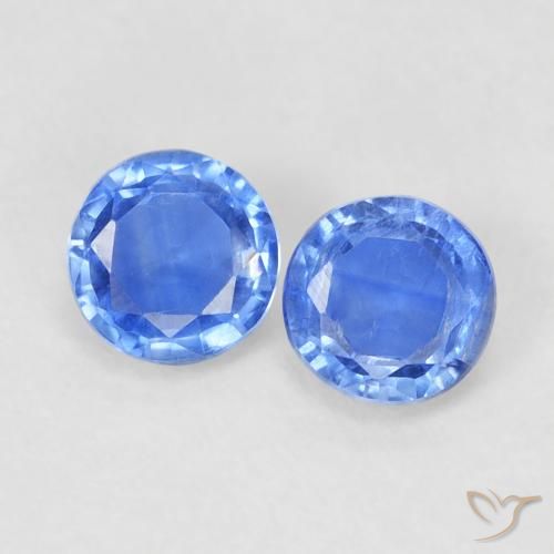 0.67ctw Naturel Bleu clair Disthène, Tour, VS-SI