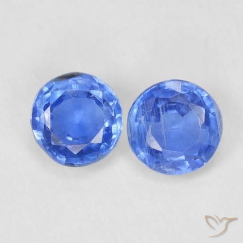 0.73ctw Naturel Bleu marine moyen Disthène, Tour, VS-SI