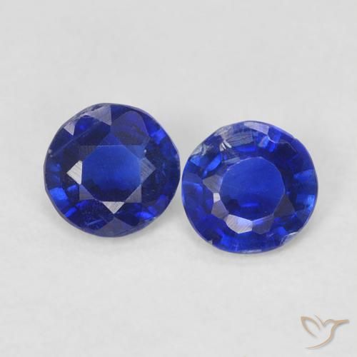 0.52ctw Naturel Bleu marine Disthène, Tour, SI