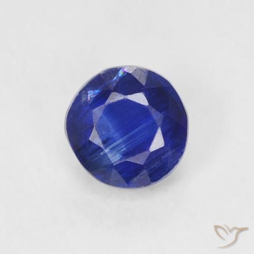 0.36ct Naturel Bleu marine intense Disthène, Tour, SI