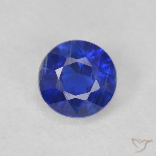 0.47ct Naturel Bleu électrique Disthène, Tour, VS-SI
