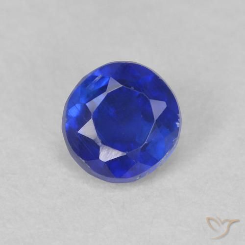 0.40ct Naturel Bleu marine intense Disthène, Tour, VS-SI