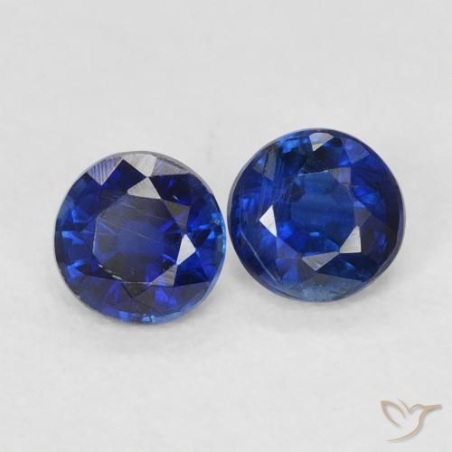 0.69ctw Naturel Bleu royal Disthène, Tour, VS-SI