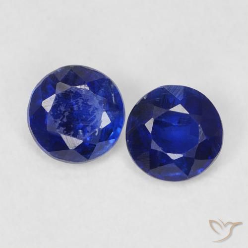 0.66ctw Naturel Bleu royal Disthène, Tour, VS-SI