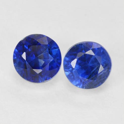 1.18ctw Naturel Bleu royal Disthène, Tour, VS-SI