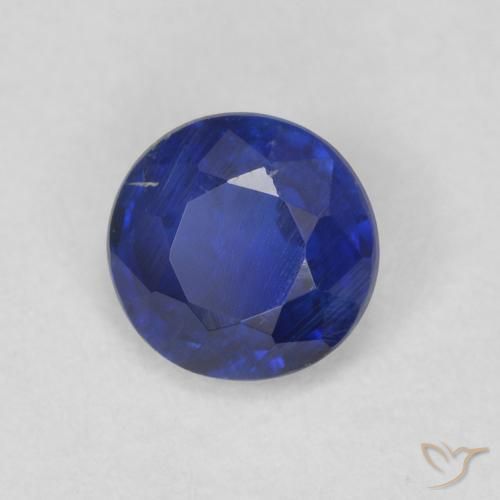 0.64ct Naturel Bleu foncé Disthène, Tour, SI