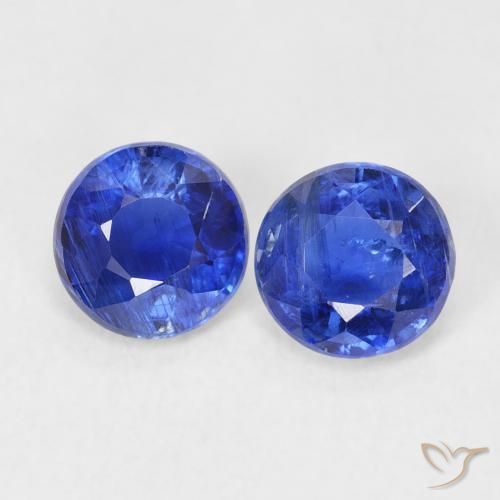 1.33ctw Naturel Bleu marine Disthène, Tour, SI