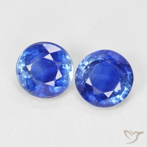 1.20ctw Naturel Bleu azur profond Disthène, Tour, SI