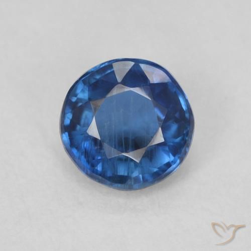 0.36ct Naturel Bleu marine Disthène, Tour, SI
