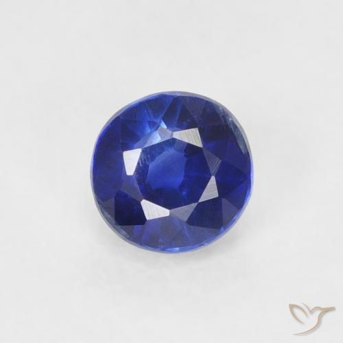 0.45ct Naturel Bleu marine intense Disthène, Tour, VS-SI