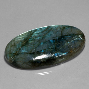 Labradorite multicolore naturelle transparent, 47,29 ct, transparent / translucide