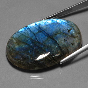Labradorite Multicolore naturelle Transparent, 62.84 ct, Transparent / Translucide
