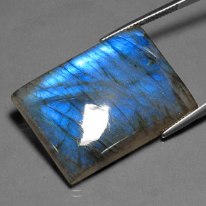 Labradorite multicolore naturelle transparent, 73,73 ct, transparent / translucide