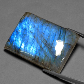 Labradorite multicolore naturelle transparent, 73,73 ct, transparent / translucide